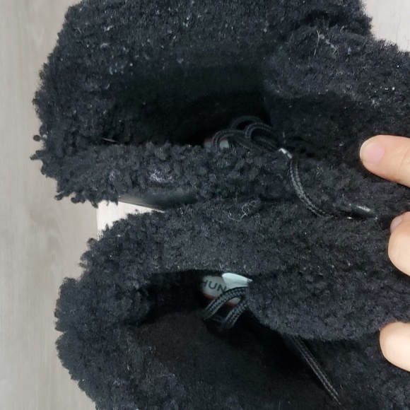 Hunter Womens Patent Pac Tall Rubber Sheepskin inside Boots shoes sz 10 - Picture 6 of 13